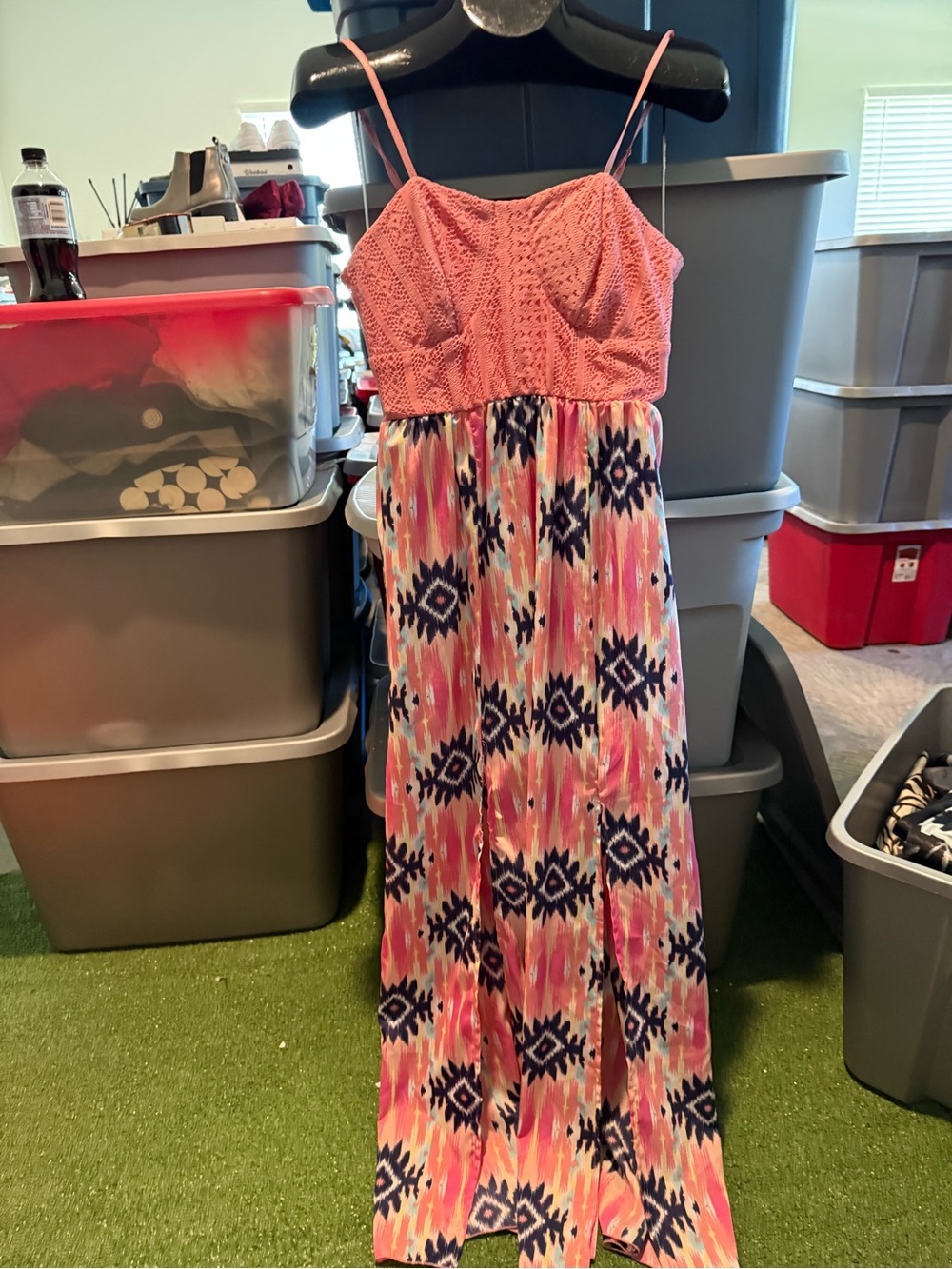 Victoria's Secret Pink and Navy Patterned Maxi Dress p61